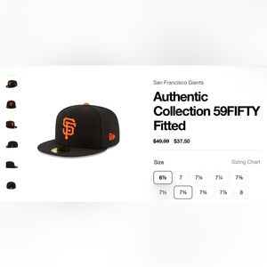 New Era San Francisco Giants Cap Size 7 5/8